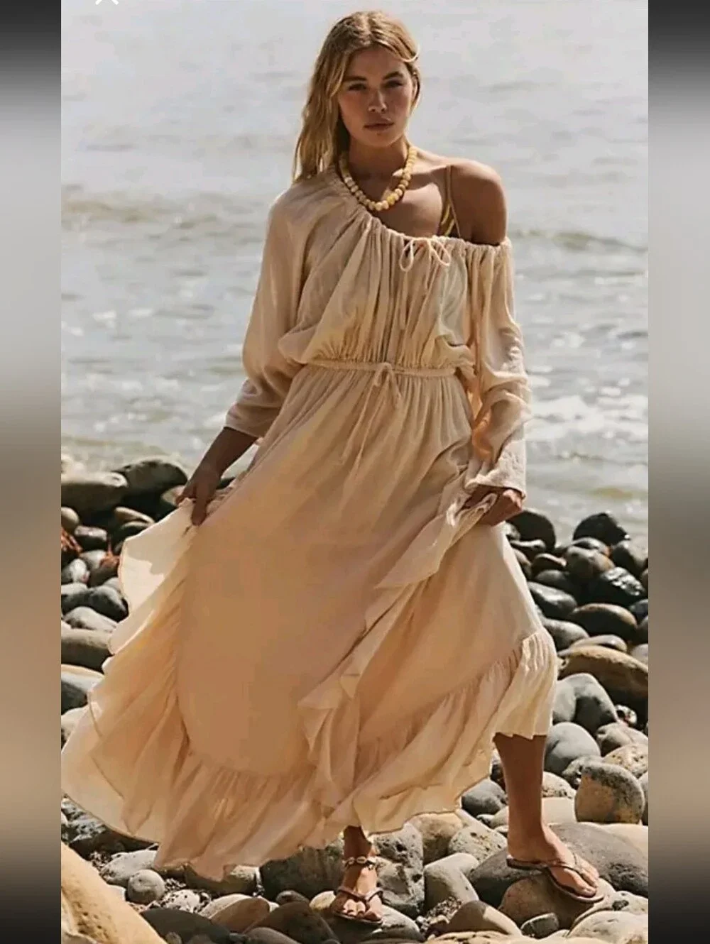 Free People Shore Chic Maxi Dress NWOT